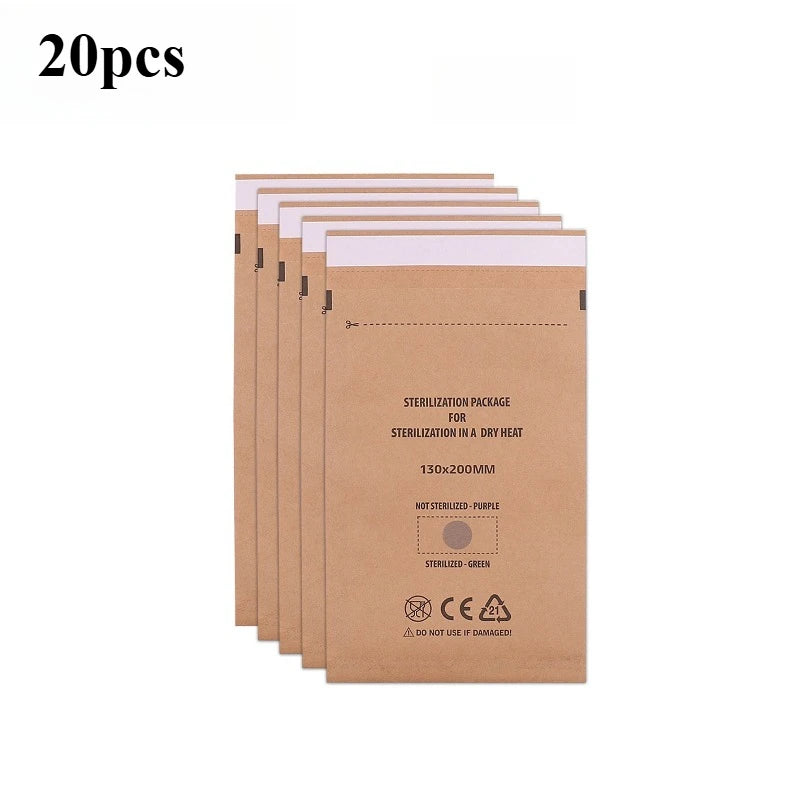 20pcs Self-Seal Nail Art Sterilization Pouches | Salon Tool Bags Nail Sterilization Pouches Babs 13x20cm