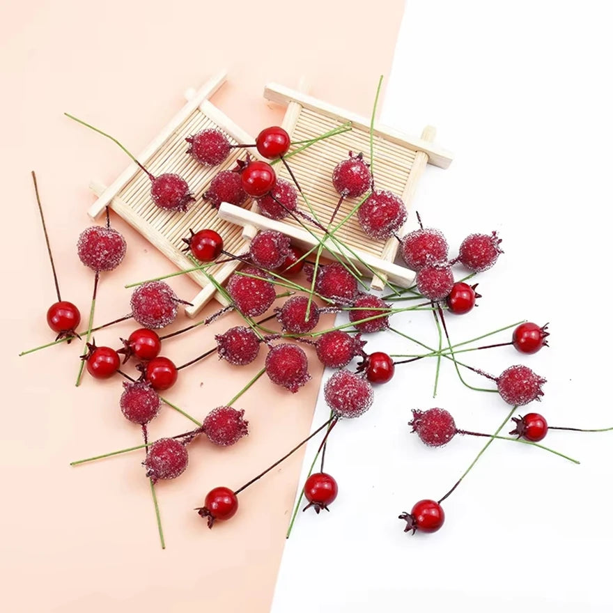 100Pcs Foam Artificial Cherries – Crafts, Party & Home Décor Artificial Fruit Decor Babs