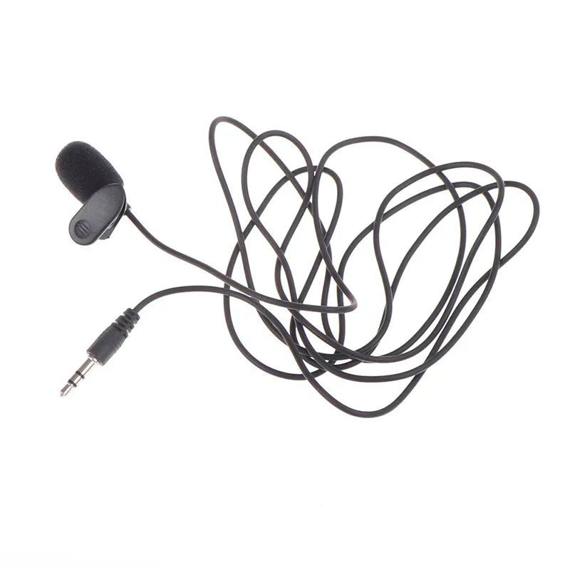 3.5mm Clip-On Condenser Mic for PC Laptop – 1.5M Cable Clip-On Microphone Babs