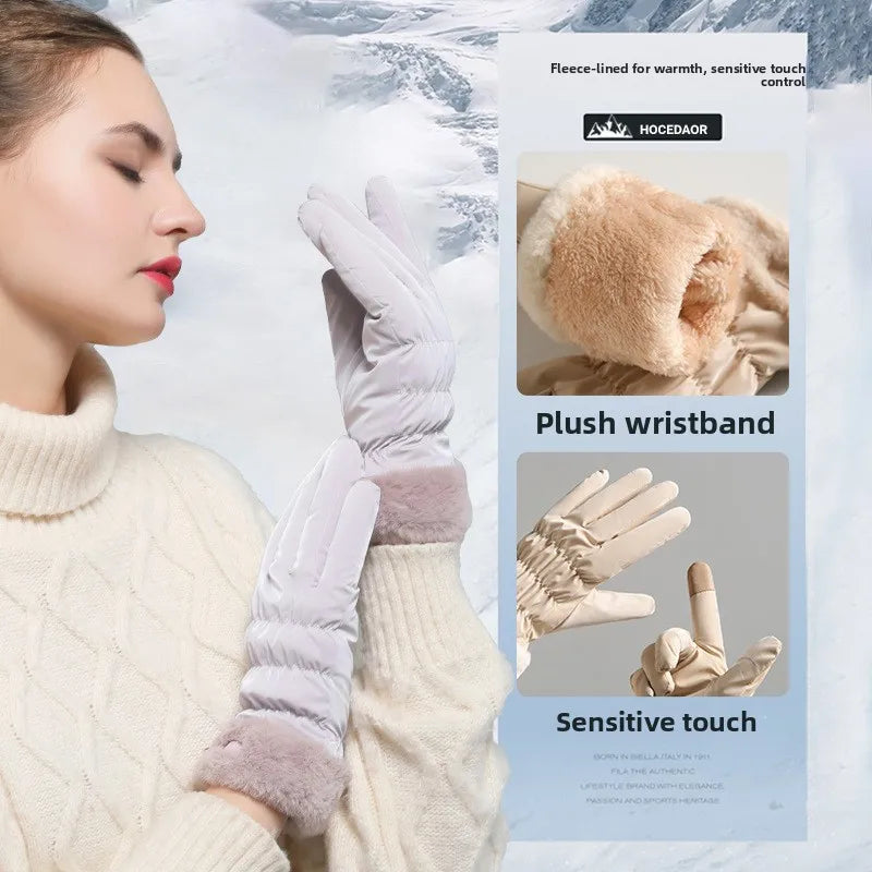 Women's Touchscreen Winter Gloves – Fleece Windproof Ski Winter Gloves Babs