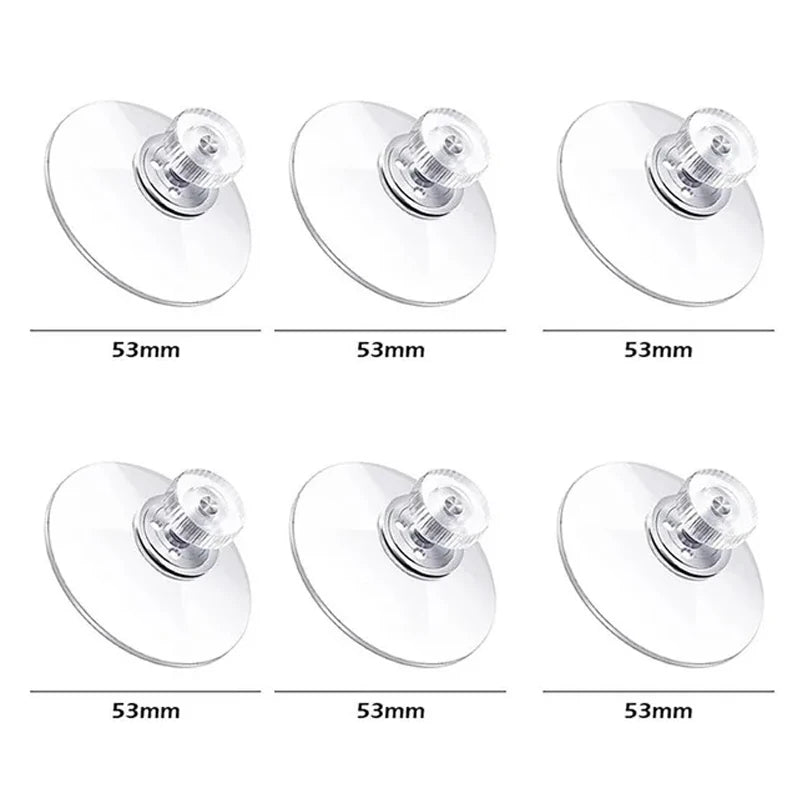 Clear PVC Suction Cup Pads – 6pcs Strong Adhesive Holders Suction Cup Pads Babs Diameter 53mm 6Pcs