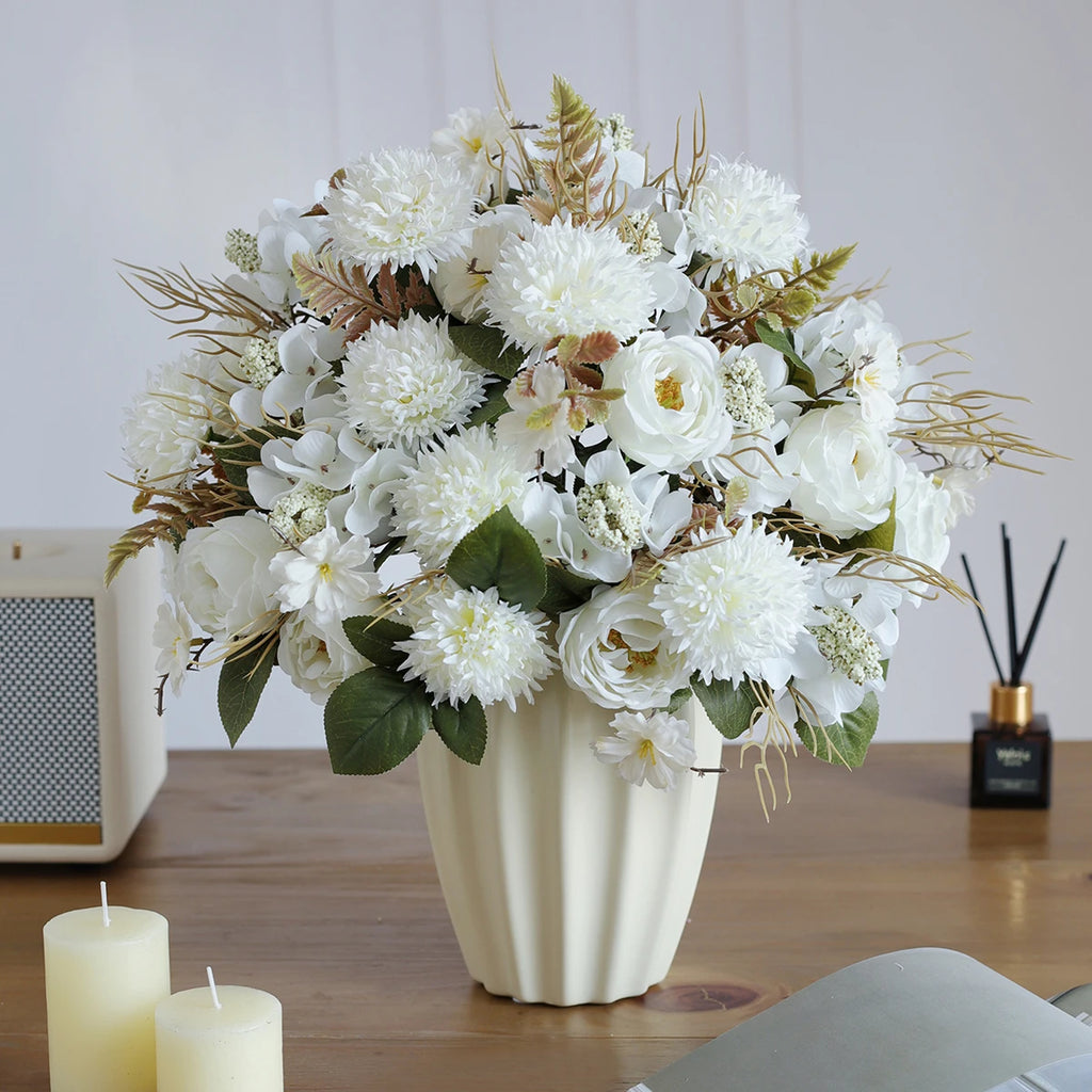 Artificial Silk Rose Peony Bouquet – Wedding & Home Décor Artificial Flower Bouquet Babs