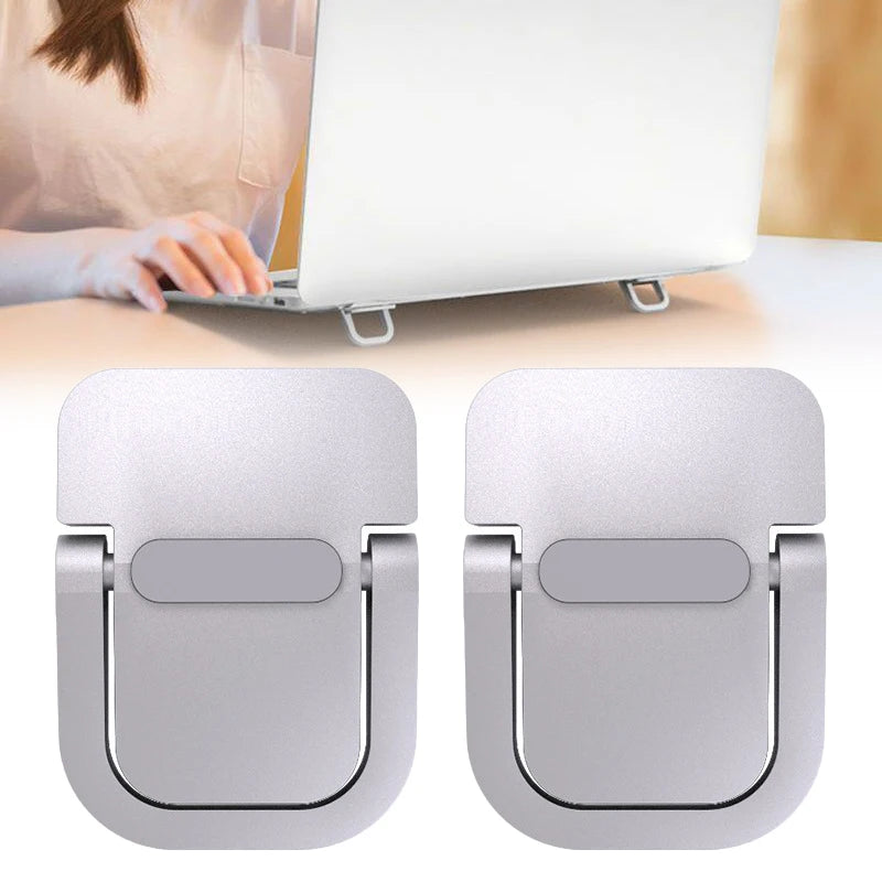 2-Pack Foldable Mini Laptop Stand – Portable Notebook Riser Laptop Stand Babs