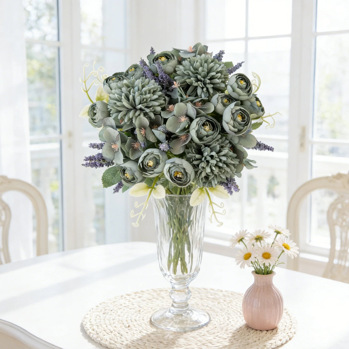 Artificial Silk Hydrangea & Rose Bouquet – Wedding Home Decor Artificial Flower Bouquet Babs