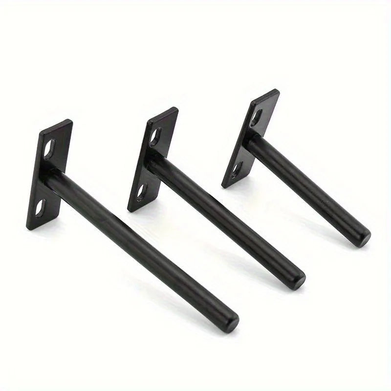 2PCS Hidden Floating Wall Shelf Brackets – Heavy Duty Metal Shelf Support Brackets Babs