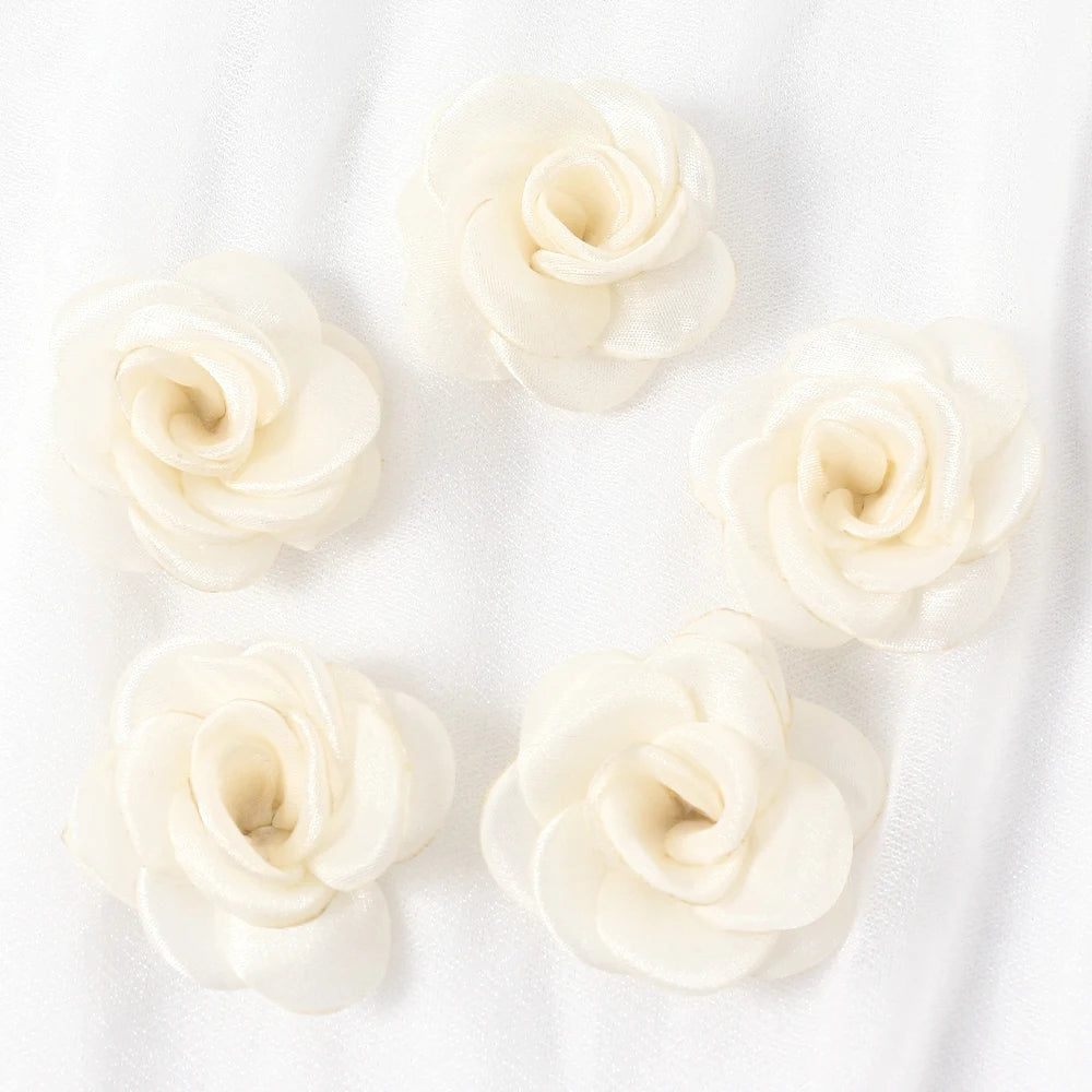 Artificial Silk Rose Flower Heads | DIY Wedding & Home Decor Artificial Silk Flowers Babs Off White 3PCS