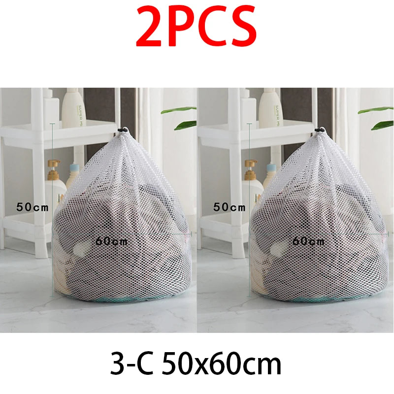 Mesh Laundry Bag for Washing Machine – Reusable Net Wash Bag Mesh Laundry Bag Babs 2pcs 3-C 50x60cm
