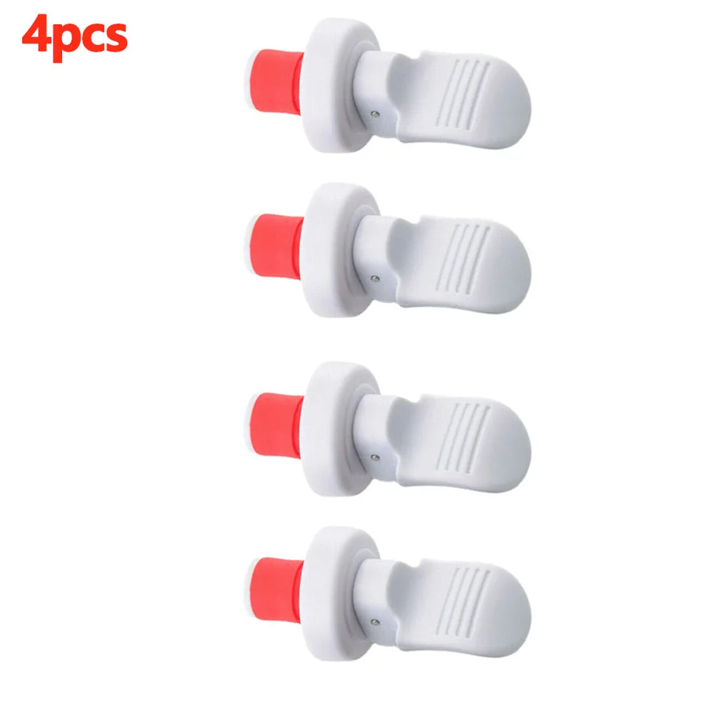 Hand Press Wine Bottle Stopper – Airtight Rubber Seal Cap Wine Bottle Stopper Babs 4pcs White