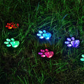3-Pack Solar Dog Paw Print Garden Lights – Waterproof Outdoor Solar Garden Lights Babs 3pcs colorful