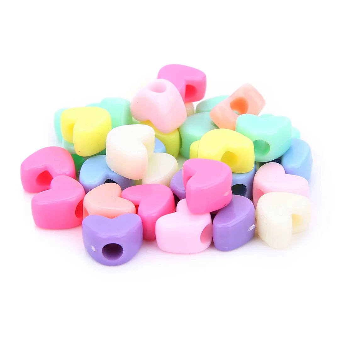 Acrylic Heart Beads 12x9mm Candy Color DIY Jewelry & Crafts DIY Craft Beads Babs