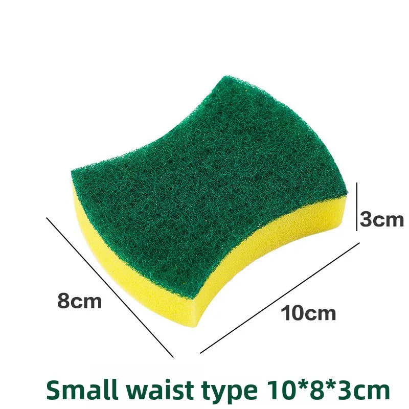 Dual-Sided High Density Kitchen Dish Scrub Sponge Block Kitchen Scrub Sponge Babs green-50PCS 2