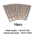 10pcs Stainless Steel 4-Inch Double-Sided Rulers – Drawing & Teaching Precision Metal Ruler Babs Silvery
