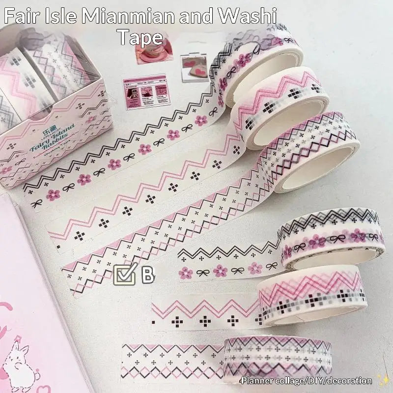 INS Style Washi Tape Set – Journaling, Scrapbooking & DIY Crafts Decorative Washi Tape Babs M 3 ROLL J