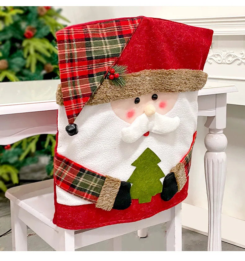Christmas Chair Back Covers – Festive Holiday Slipcovers Holiday Chair Cover Babs A1 chair back cover