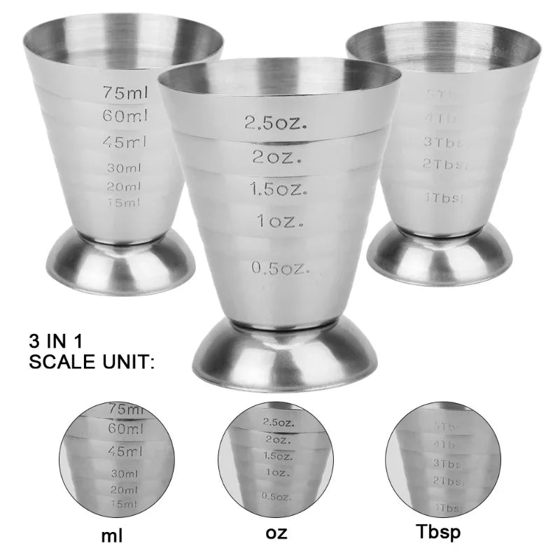 304 Stainless Steel Bar Jigger 75ml – Cocktail Measuring Cup Bar Jigger Babs