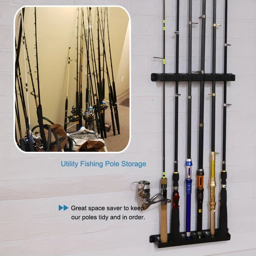 Wall-Mounted Fishing Rod Holder – EVA Foam Grip ABS Bracket Fishing Rod Holder Babs