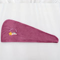 Microfiber Quick-Dry Hair Towel Cap – Super Absorbent Embroidered Microfiber Hair Cap Babs purple