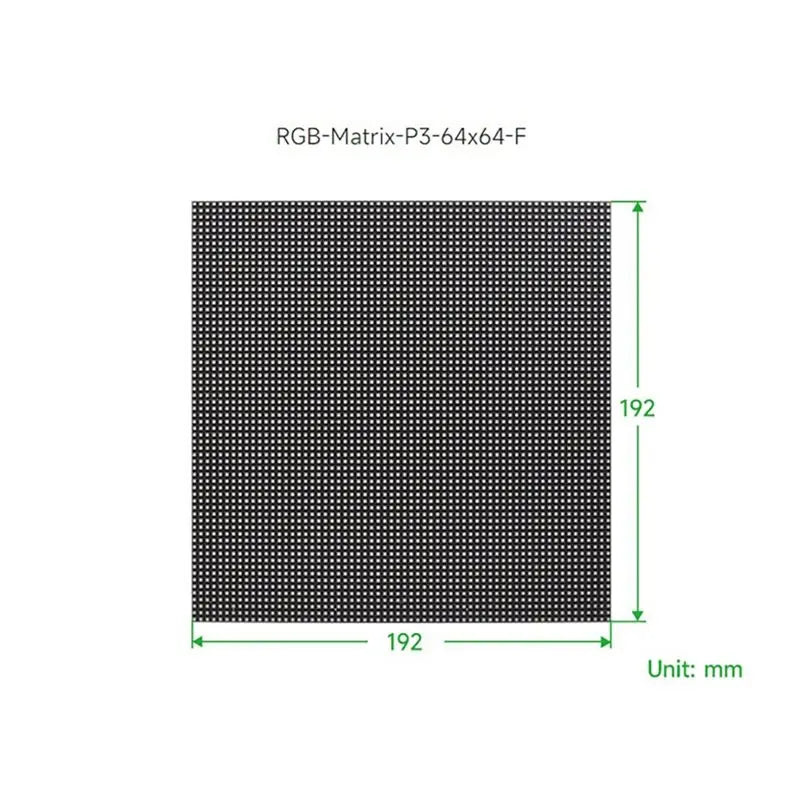 P3 RGB Full Color LED Matrix Panel 64x64 Pixels 192x192mm LED Matrix Display Babs