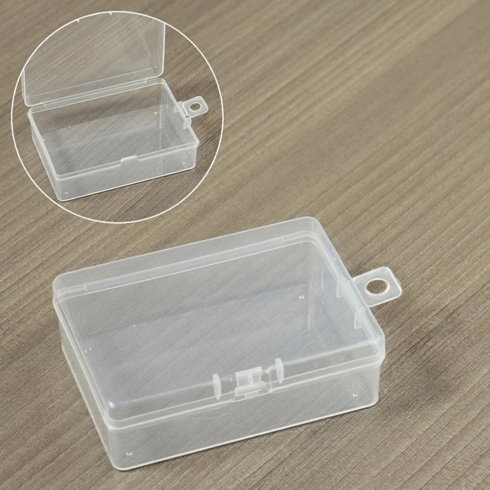 Mini Transparent Flip-Cover Storage Box – Jewelry & Craft Plastic Storage Box Babs Style D