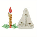 Christmas Candle Silicone Mold – Fondant & Cupcake Decorating Silicone Baking Mold Babs 1pc