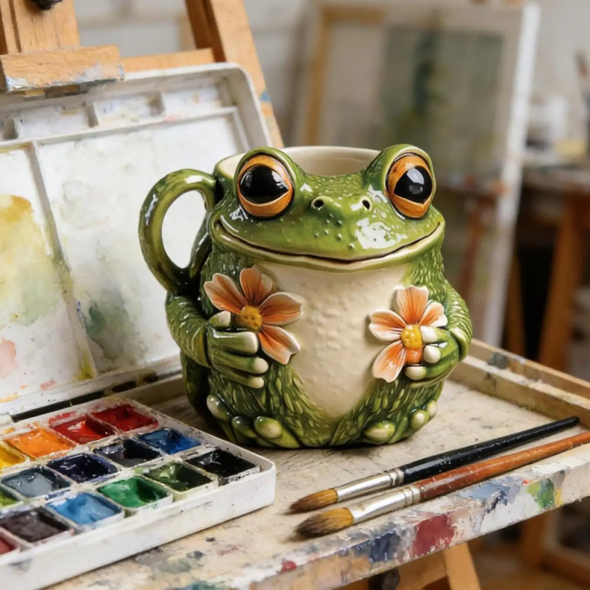 Frog Shape Ceramic Mug – 3D Animal Coffee & Tea Cup Gift Novelty Ceramic Mug Babs