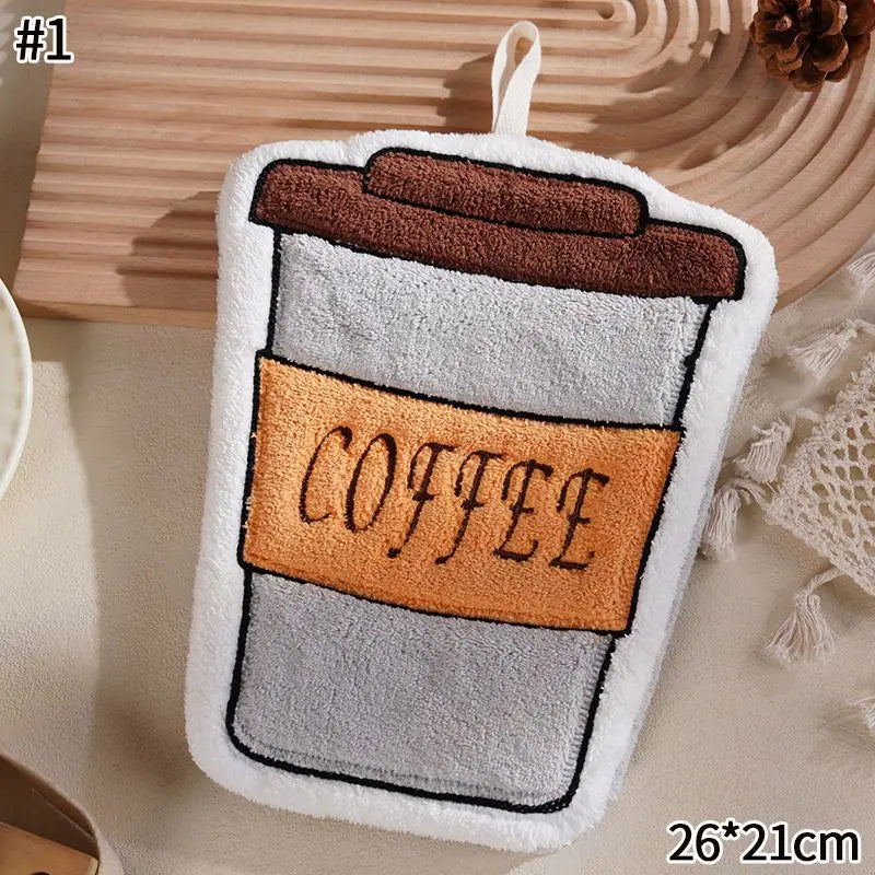 Kawaii Floral Hanging Hand Towel – Quick-Dry Kitchen & Bath Hand Towel Babs B1 20cm*20cm