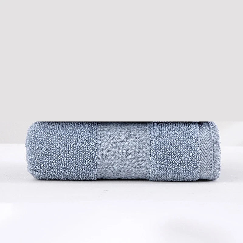 Thickened 100% Cotton Face & Hand Towels – Soft & Absorbent Cotton Face Towels Babs blue 1pc about 33x70cm