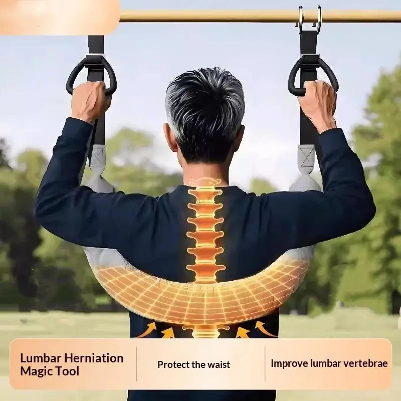 Portable Lumbar Traction Belt – Spinal Back Stretching Support Lumbar Traction Belt Babs