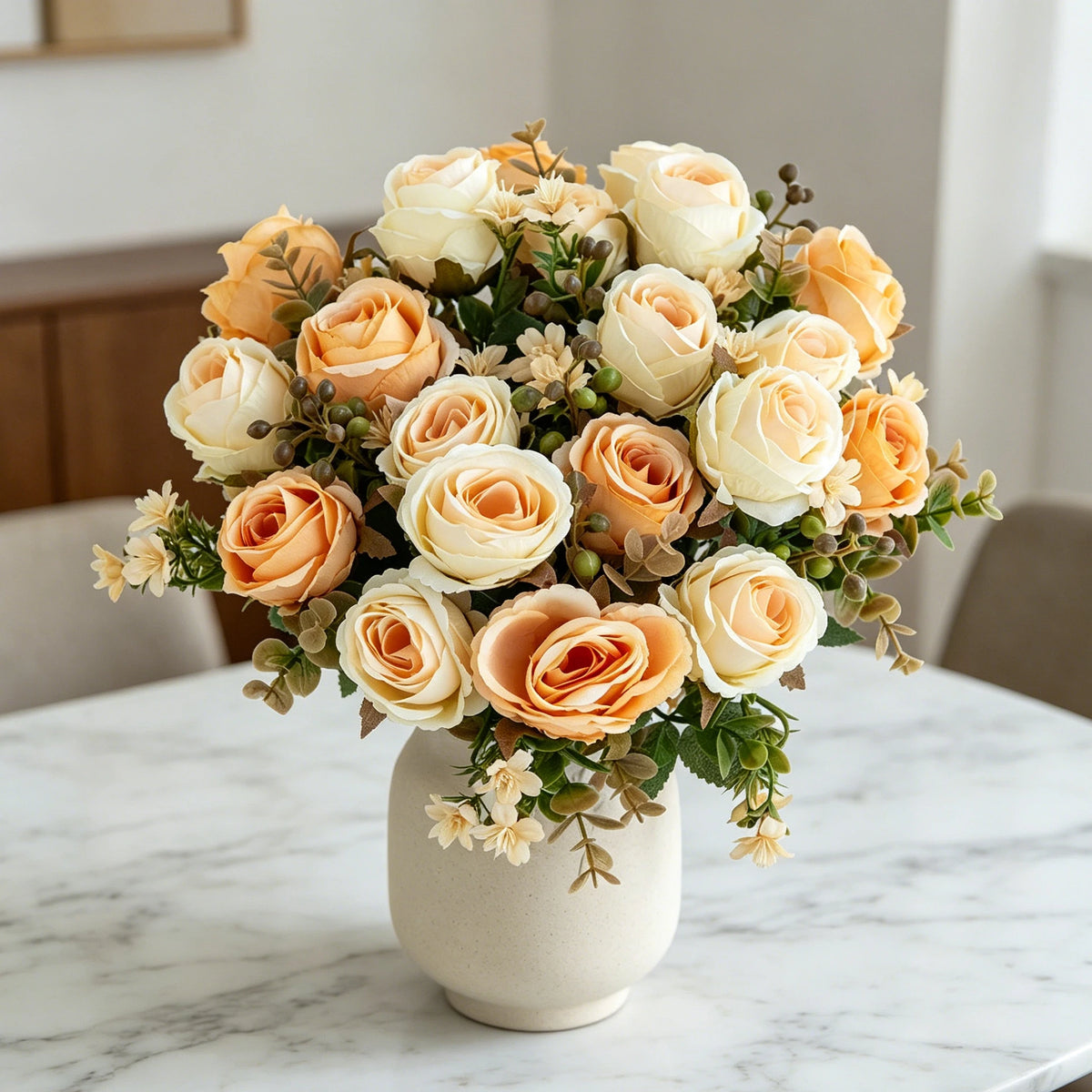 Silk Artificial Rose Bouquet – Wedding & Home Flower Decor Artificial Flower Bouquet Babs
