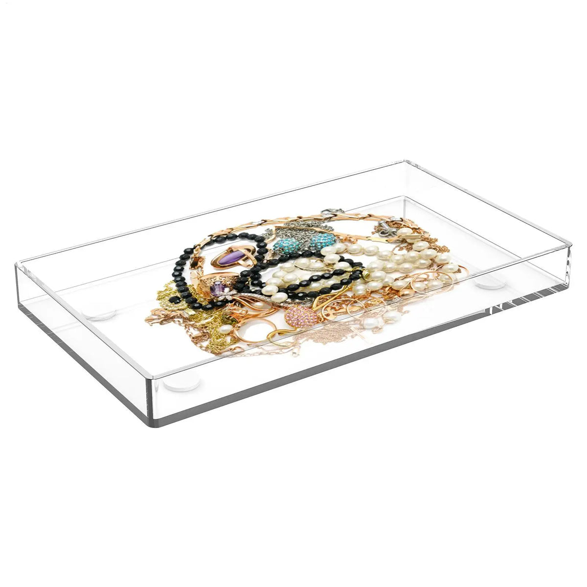 Clear Acrylic Rectangular Storage Tray – Kitchen & Home Organizer Acrylic Serving Tray Babs