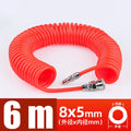 Spiral Pneumatic Air Compressor Hose – Coiled Flexible Pipe Pneumatic Air Hose Babs 6m