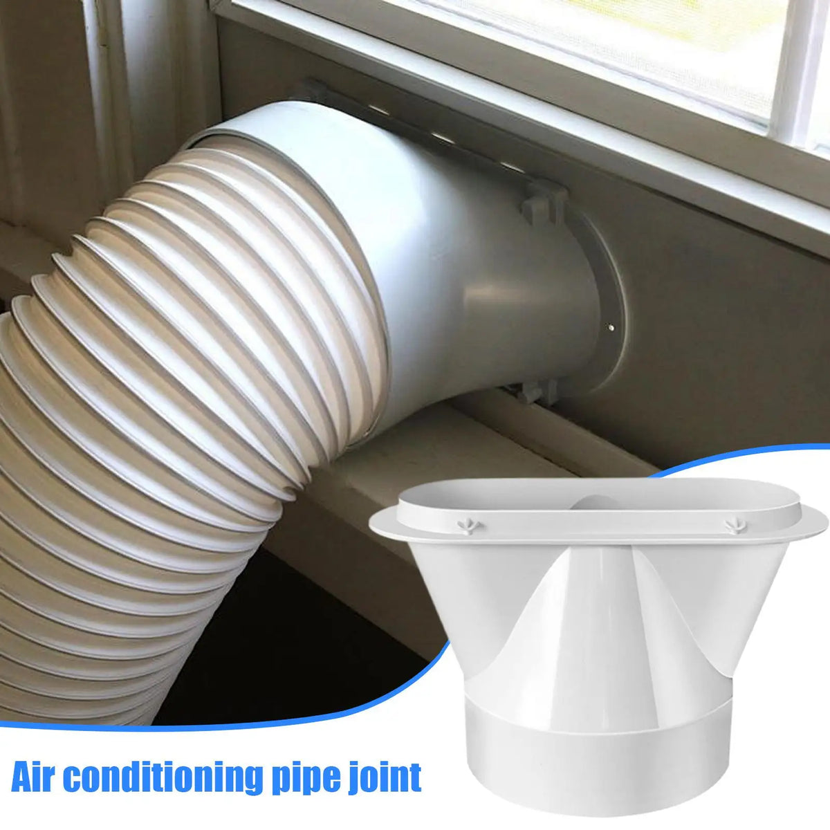 Portable AC Exhaust Hose Adapter | Window Vent Baffle Connector AC Hose Adapter Babs