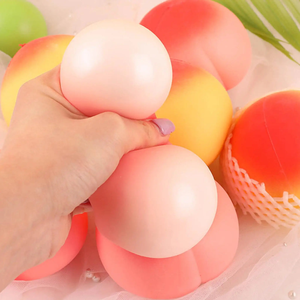 Cartoon Peach Squishy Fidget Toy – Slow Rising Squeeze Ball Squishy Fidget Toy Babs