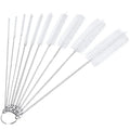 10-Piece Bottle Brush Cleaning Set – Stainless Steel & Nylon Bottle Cleaning Brush Set Babs WHITE