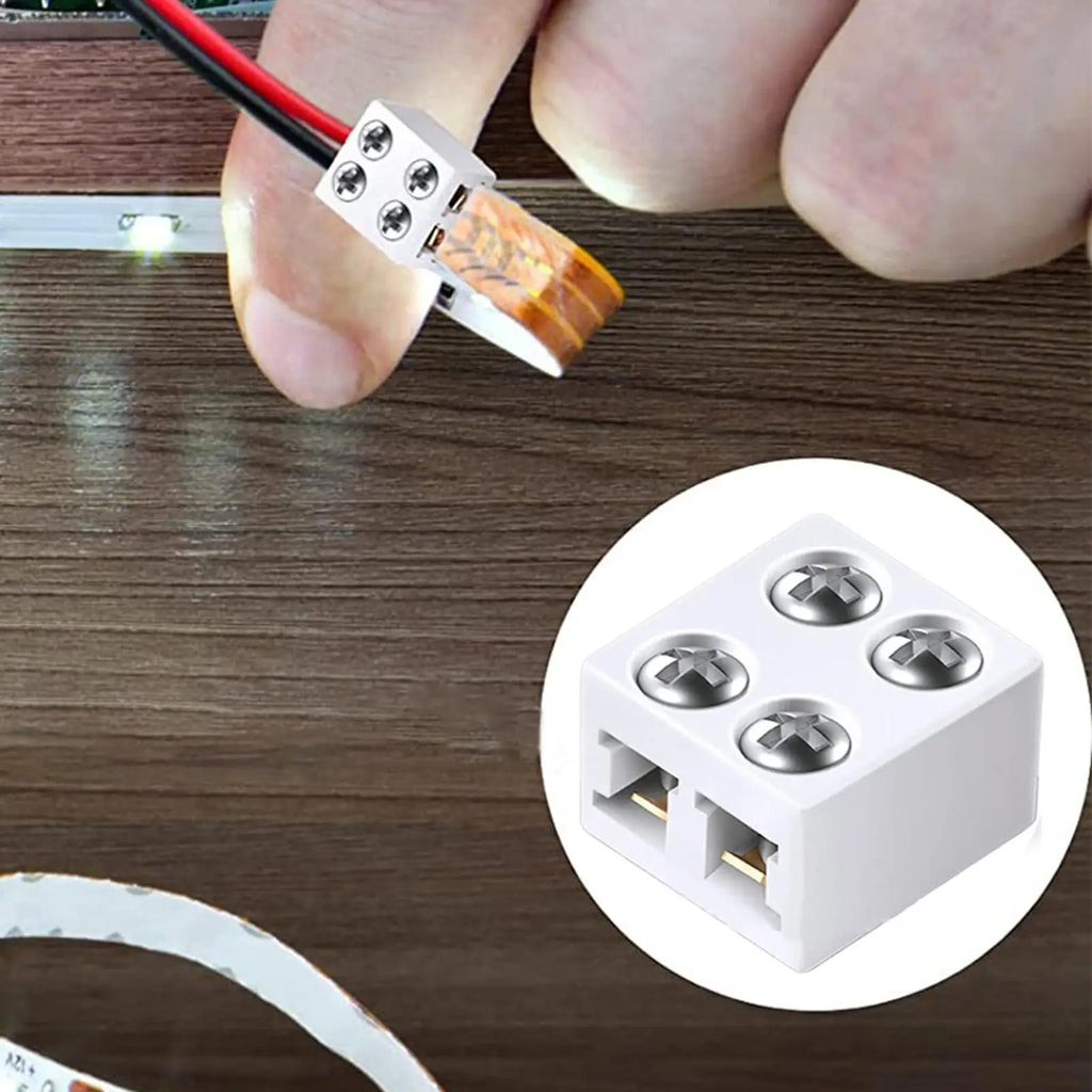 8mm Solderless LED Strip Connectors – Male & Female Terminal LED Strip Connector Babs