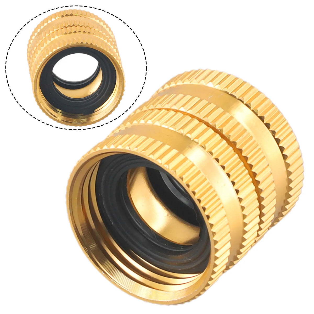 3/4" Aluminium Alloy Garden Hose Female-Female Connector Garden Hose Fitting Babs