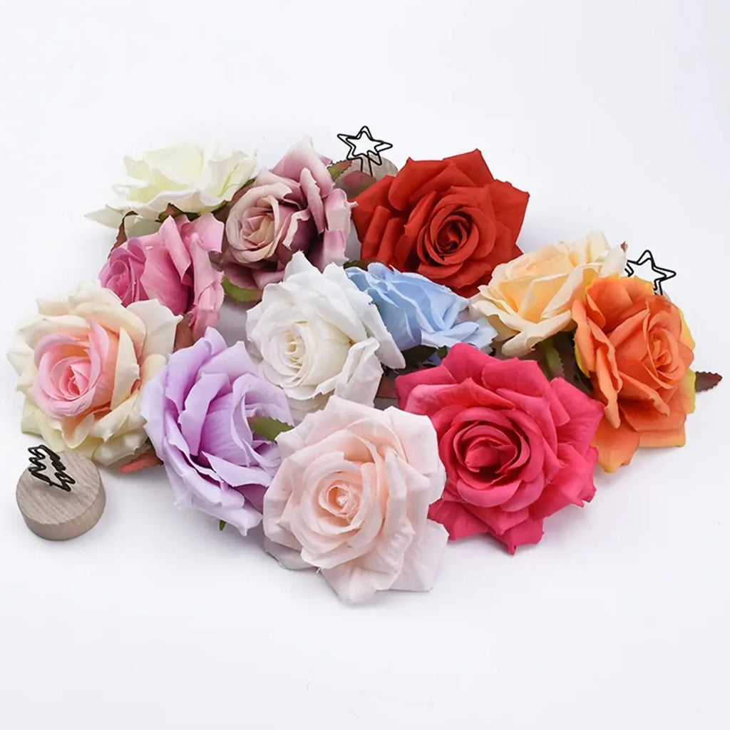 Silk Rose Artificial Flower Heads – Wedding & Home Décor Artificial Flowers Babs