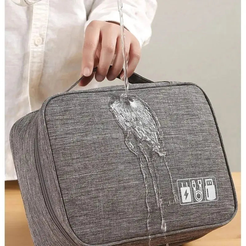 Waterproof Travel Cable Organizer Bag | USB & Electronics Cable Organizer Bag Babs