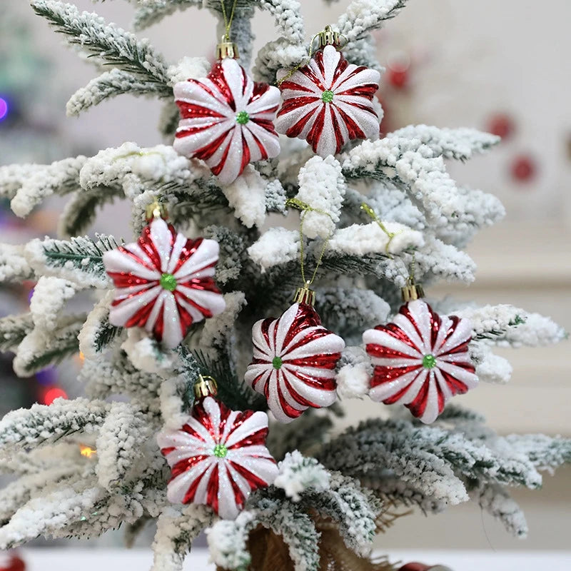 6-Pack Christmas Tree Ornaments – Stars, Snowflakes & Xmas Balls Christmas Tree Ornaments Babs