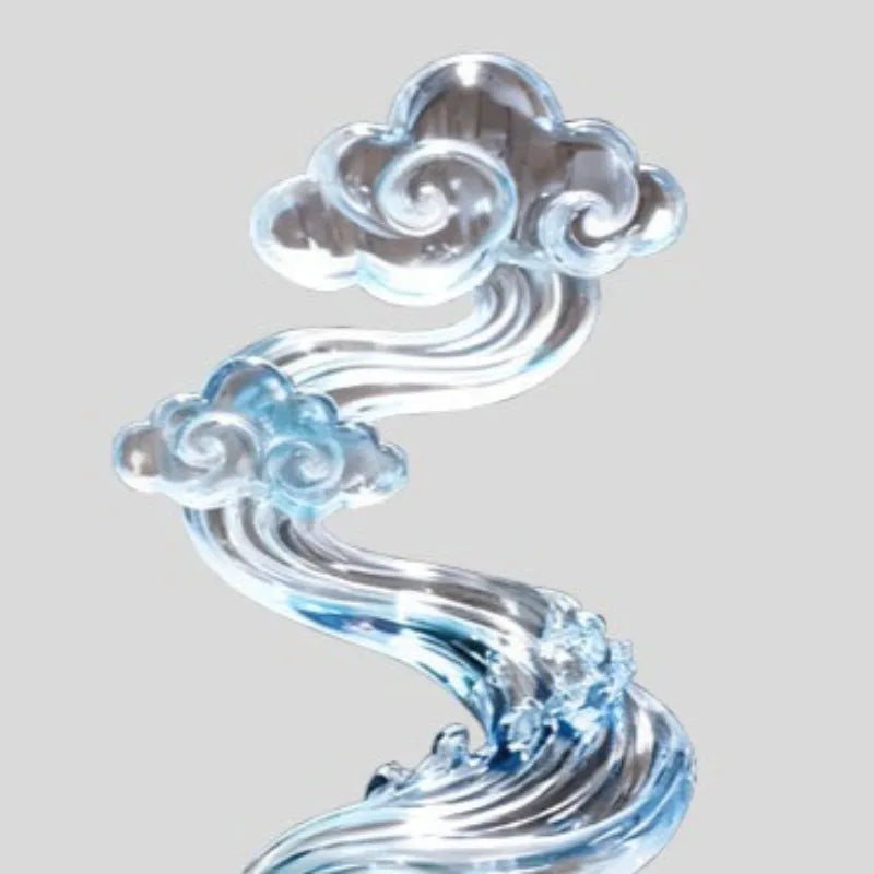 Luxury Transparent Resin Flower Sculpture | Modern Home Décor Resin Art Sculpture Babs