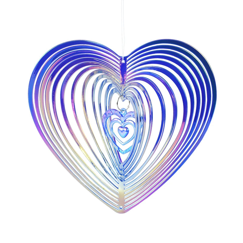 Heart Butterfly Wind Spinner – Bird Deterrent Garden Ornament Garden Wind Spinner Babs blue heart