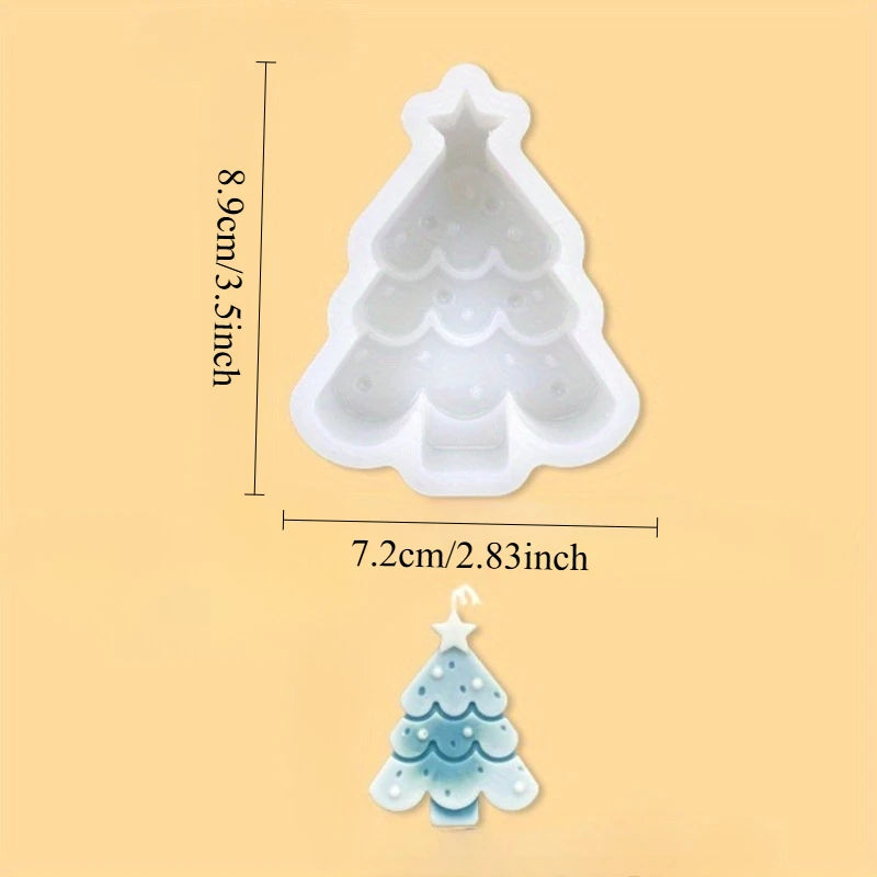 Christmas Silicone Candle & Cookie Mold – DIY Holiday Craft Tool Silicone Craft Mold Babs 1pc