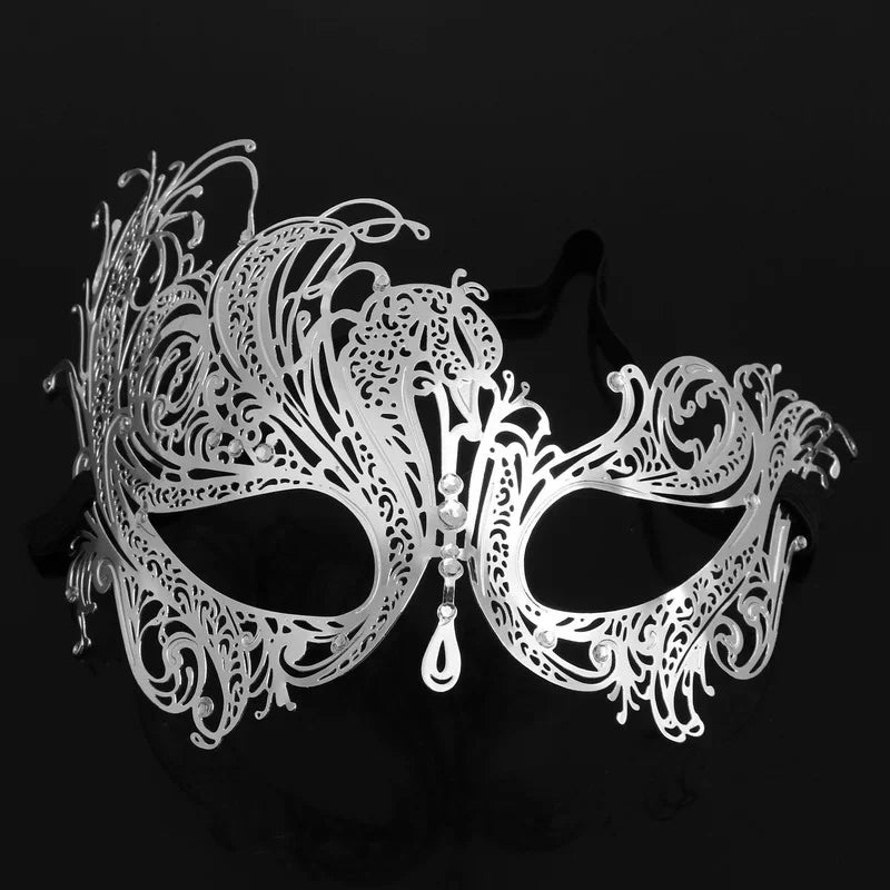 Hollow Metal Venetian Masquerade Mask – Halloween & Carnival Masquerade Mask Babs