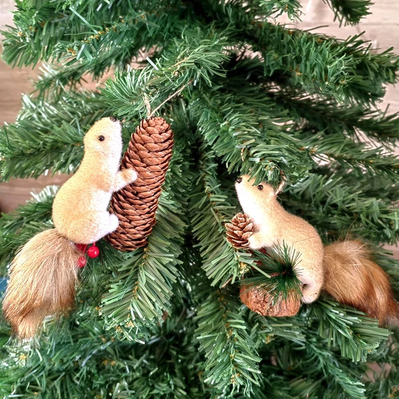 Realistic Squirrel Christmas Tree Ornament | Holiday Pendant Christmas Tree Ornament Babs