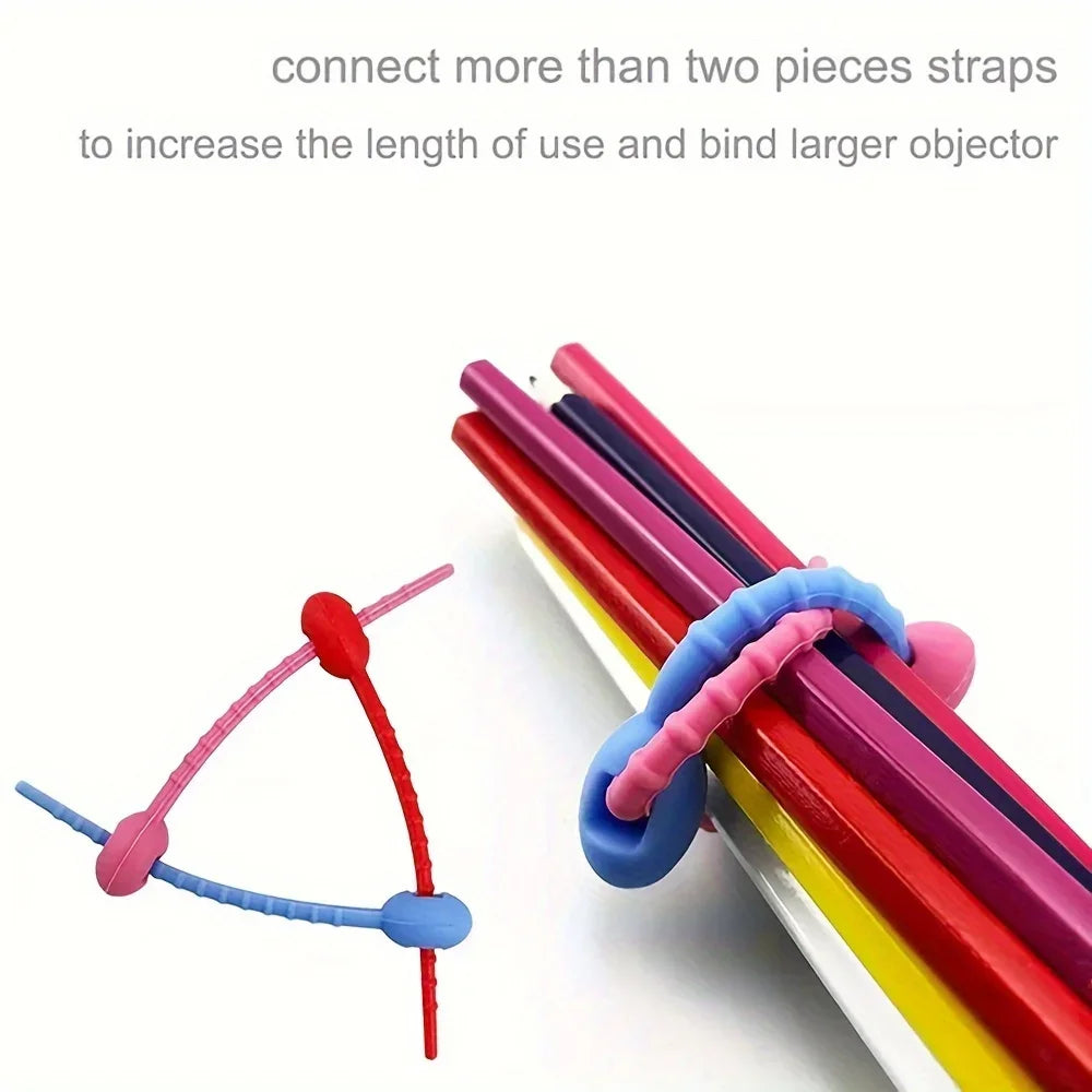 Reusable Silicone Cable Ties – Wire Organizer 10/30/60 Pack Cable Organizer Ties Babs