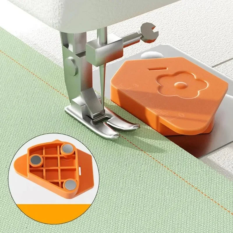 Magnetic Sewing Machine Gauge – Anti-Curl Edge Guide Tool Sewing Machine Accessory Babs Orange