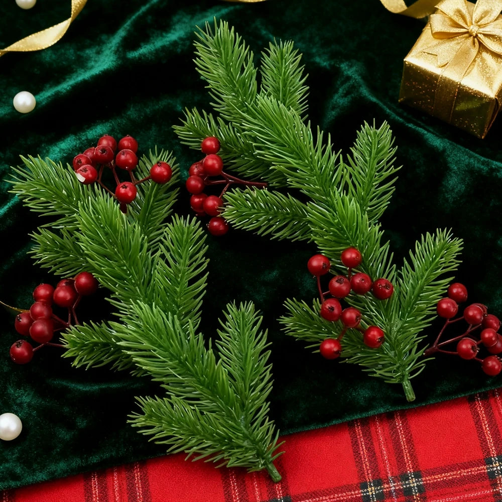 40/80Pcs Artificial Green Plants – Christmas & Wedding Décor Artificial Greenery Decor Babs