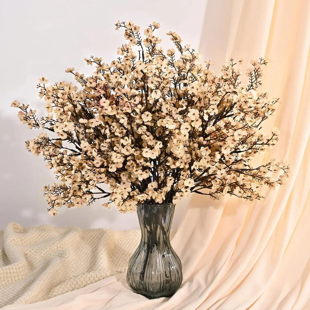 Gypsophila Silk Artificial Baby's Breath Flower Bouquet Decor Artificial Flower Stem Babs