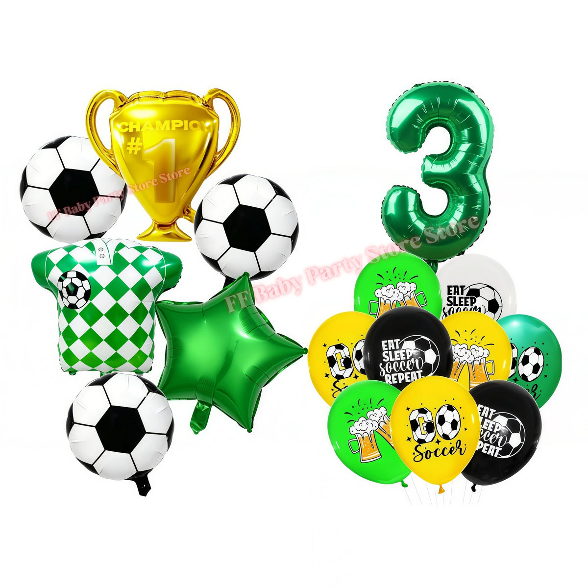 Soccer Football Birthday Party Decorations – Balloons, Plates & Cups