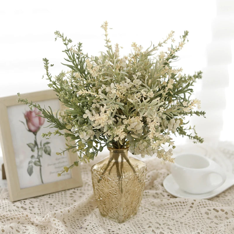 Eucalyptus Baby's Breath Artificial Stems – DIY Floral Decor Artificial Flower Stems Babs